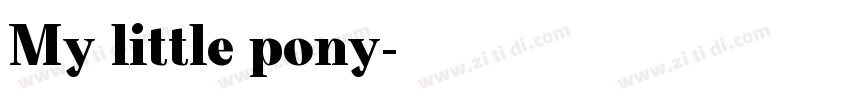 My little pony字体转换